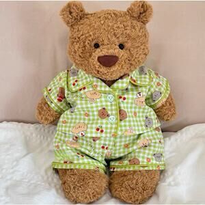 Bartholomew bear cute clothes outfits - green sleepwear(medium)